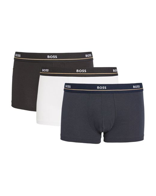 Boss Stretch-Cotton Logo Trunks Pack of 5