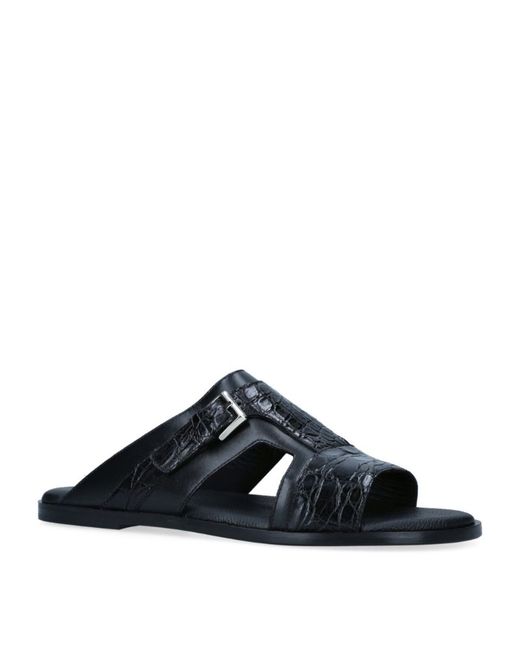 Brotini Leather Buckle-Detail Sandals