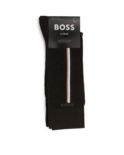 Boss Stripe-Detail Socks Pack of 2