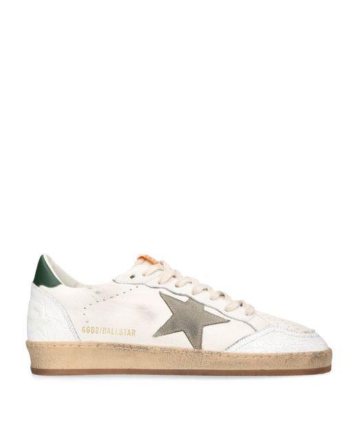 Golden Goose Leather Ball Star Low-Top Sneakers
