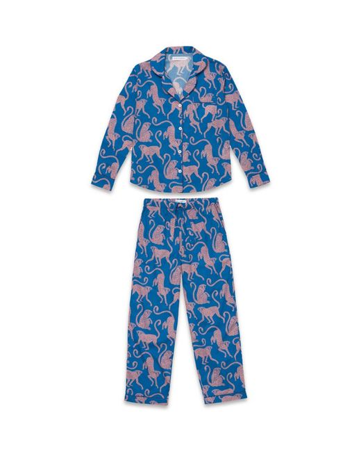 Desmond & Dempsey Chango Monkey Long-Sleeved Pyjama Set