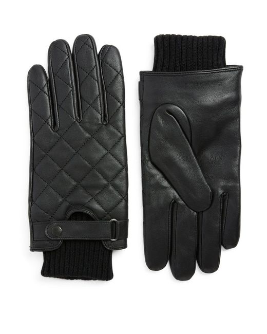 Barbour Quilted Leather Gloves