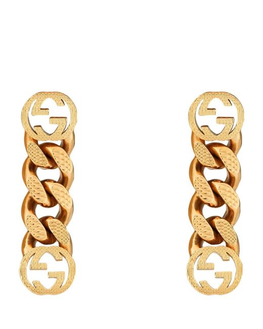 Gucci Interlocking G Chain Earrings