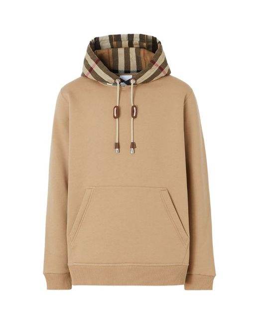 Burberry Check Detail Hoodie