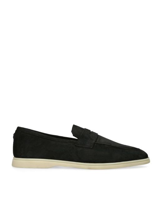 Bougeotte Shearling-Lined Suede Yacht Loafers