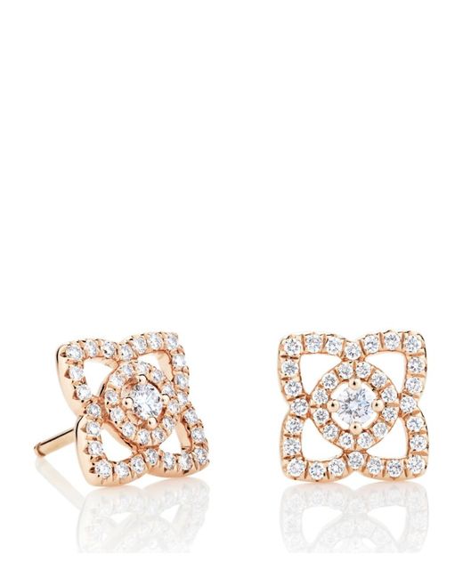 De Beers Jewellers Medium And Diamond Enchanted Lotus Stud Earrings