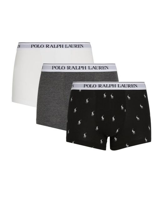 Polo Ralph Lauren Stretch-Cotton Classic Trunks Pack of 3