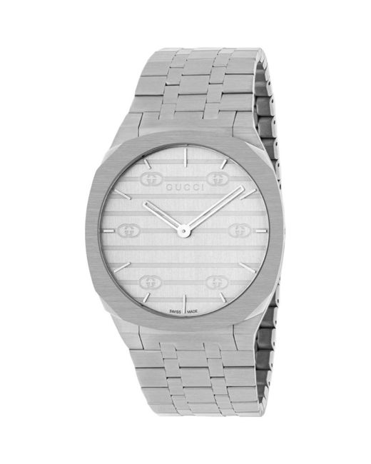 Gucci Stainless Steel 25H Watch 38mm