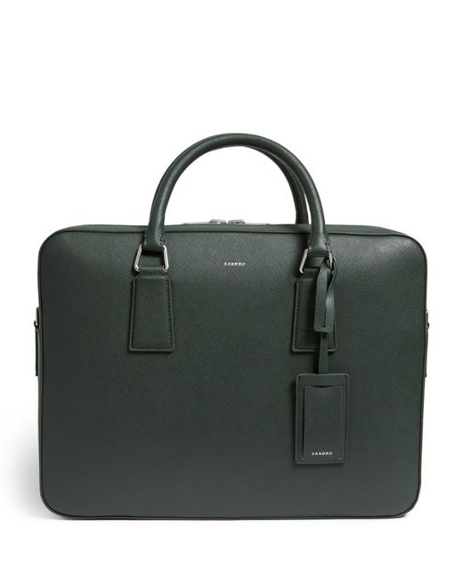 Sandro Saffiano Leather Briefcase