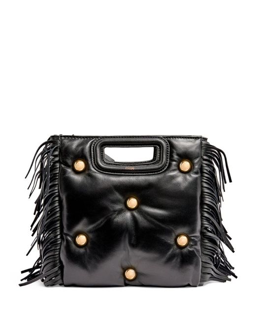 Maje Leather Padded M Top-Handle Bag