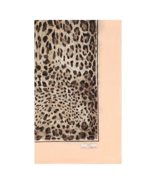Dolce & Gabbana KIM Leopard Print Scarf