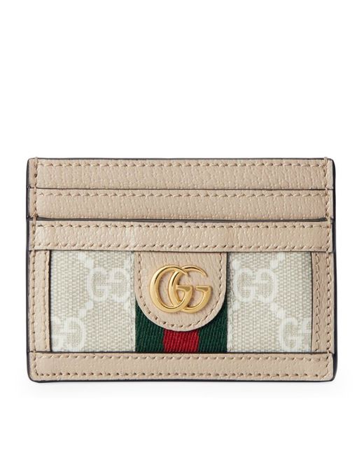 Gucci Leather-GG Supreme Canvas Ophidia Card Holder