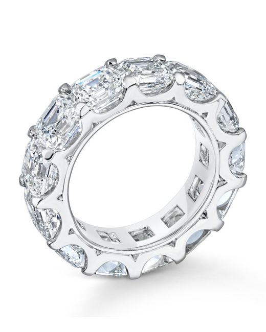 David Morris Square Emerald-Cut Diamond Eternity Ring