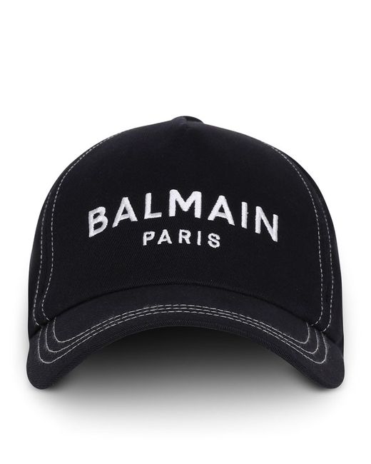 Balmain Logo-Embroidered Cap