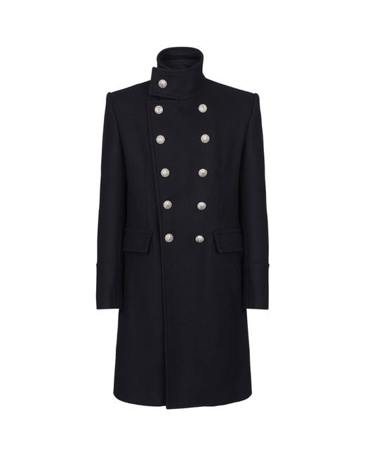 Balmain Double-Breasted Officer Coat