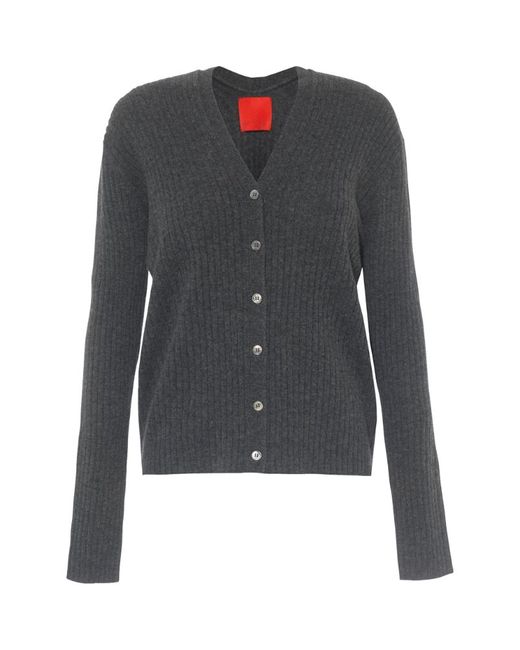 Cashmere In Love Ribbed Cropped Inez Cardigan