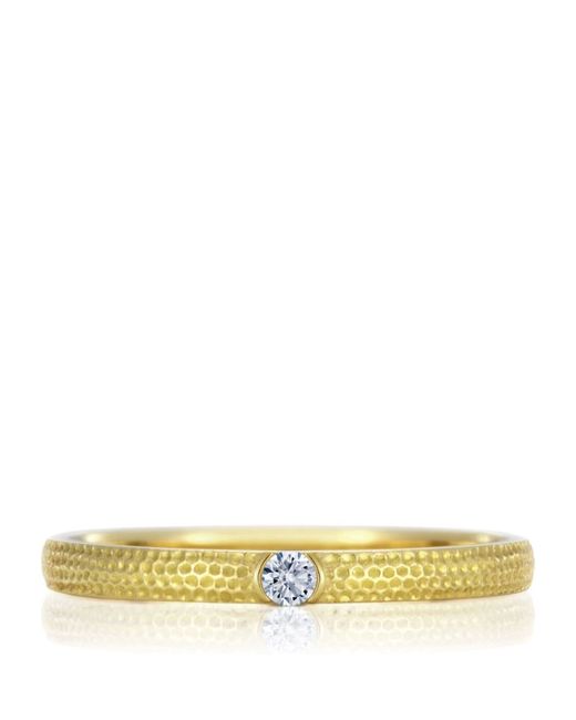 De Beers Jewellers Gold and Diamond Talisman Azulea Ring