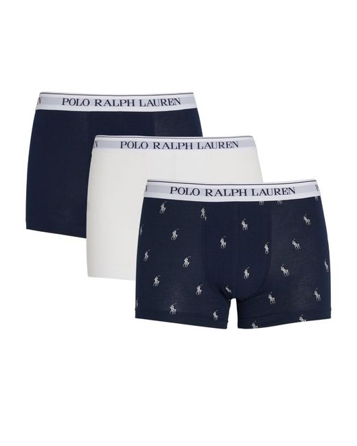 Polo Ralph Lauren Stretch-Cotton Classic Trunks Pack of 3