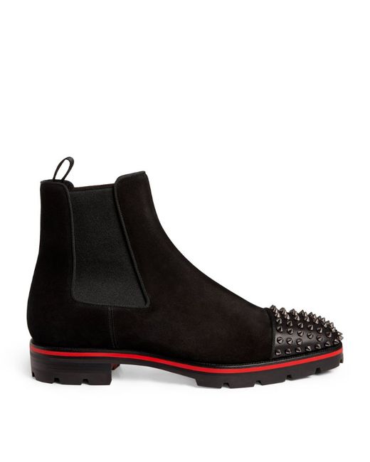 Christian Louboutin Melon Spikes Leather Ankle Boots