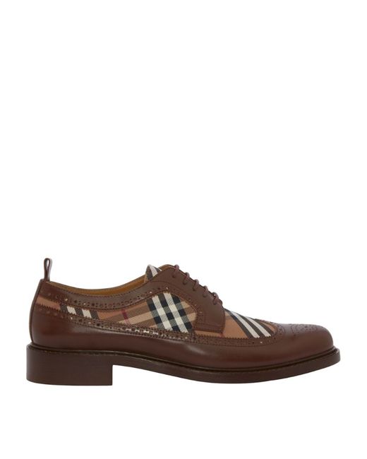 Burberry Leather Vintage Check Derby Shoes