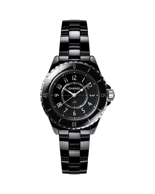 Chanel Ceramic and Steel J12 Watch 33mm