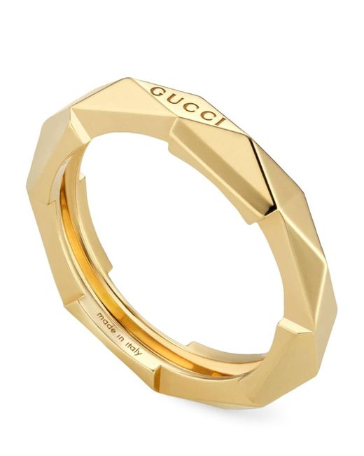 Gucci Yellow Link to Love Studded Ring