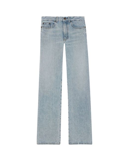 Saint Laurent Straight Mid-Rise Jeans