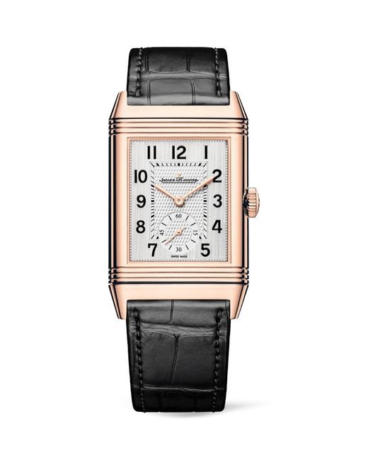 Jaeger-Lecoultre Rose Gold Reverso Classic Large Duoface Watch 28.3mm