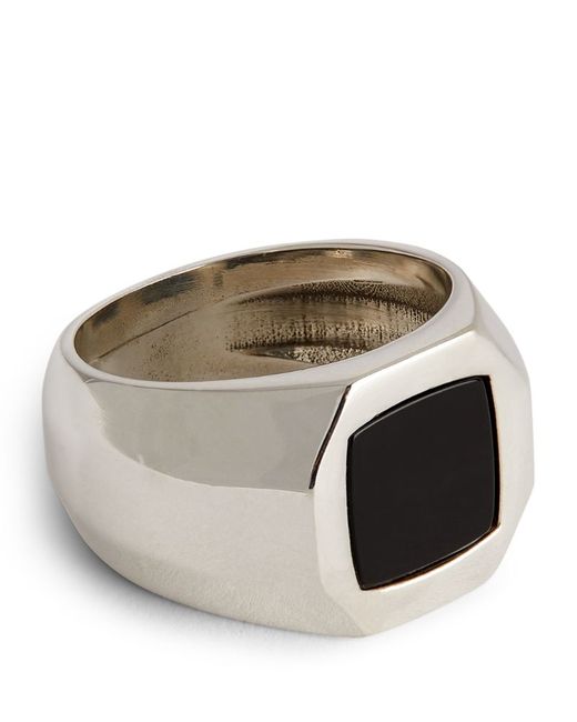 Emanuele Bicocchi Sterling and Onyx Chevalier Ring