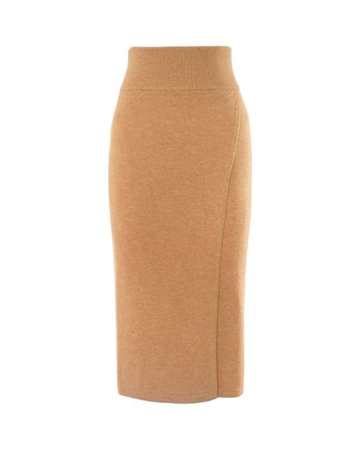 Cashmere In Love Cashmere-Wool Lucia Wrap Skirt
