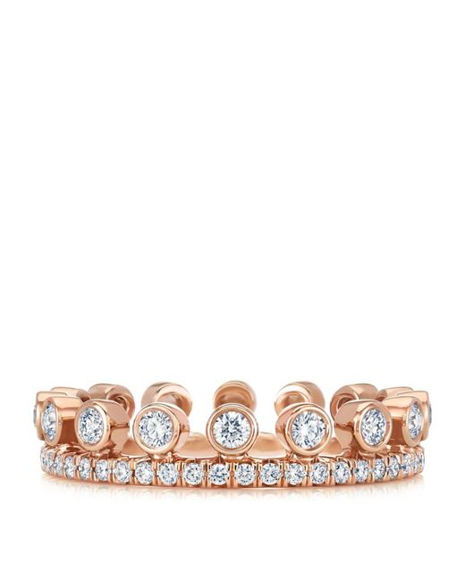 De Beers Jewellers and Pavé Diamond Dewdrop Ring