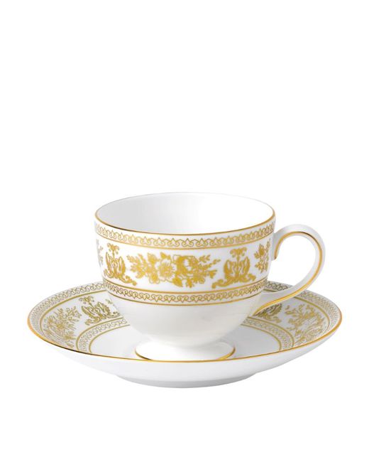 Wedgwood Gold Columbia Leigh Cup and Saucer