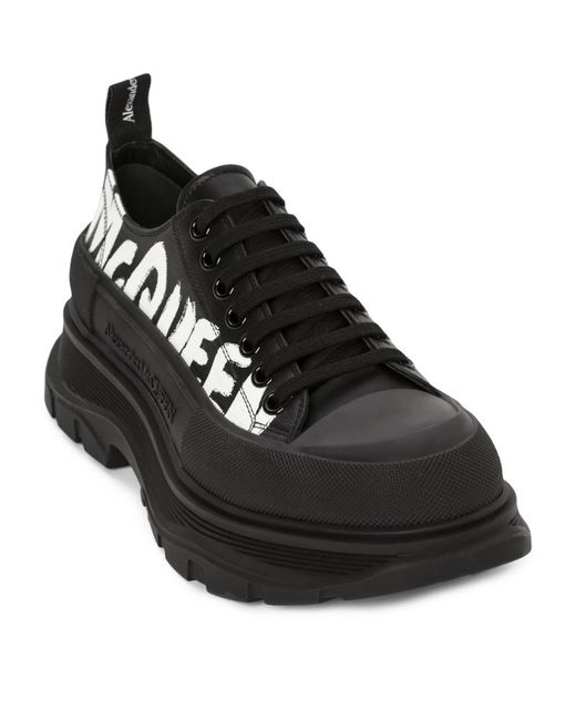 Alexander McQueen Tread Slick Leather High-Top Sneakers