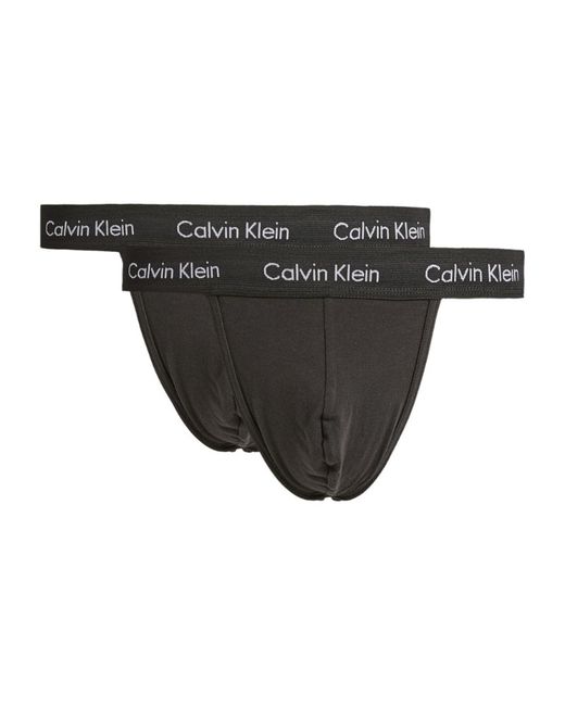 Calvin Klein Stretch-Cotton Thong Briefs Pack Of 2
