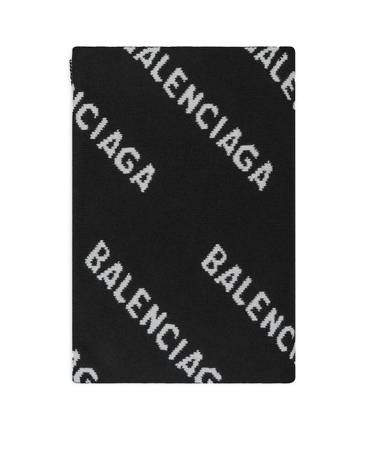 Balenciaga All-Over Logo Scarf