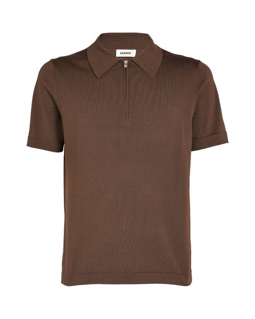 Sandro Quarter-Zip Short-Sleeved Shirt