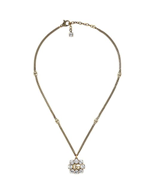 Gucci Crystal Double G Necklace
