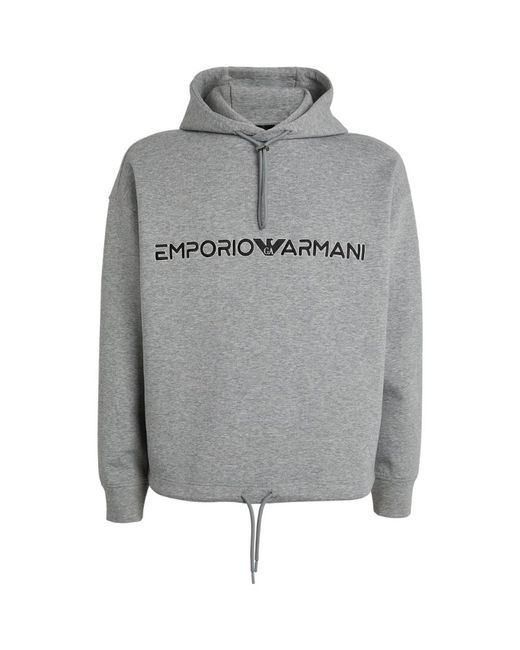 Emporio Armani Cotton-Blend Logo Hoodie