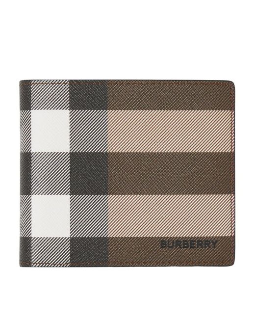 Burberry E-Canvas Check Bifold Wallet