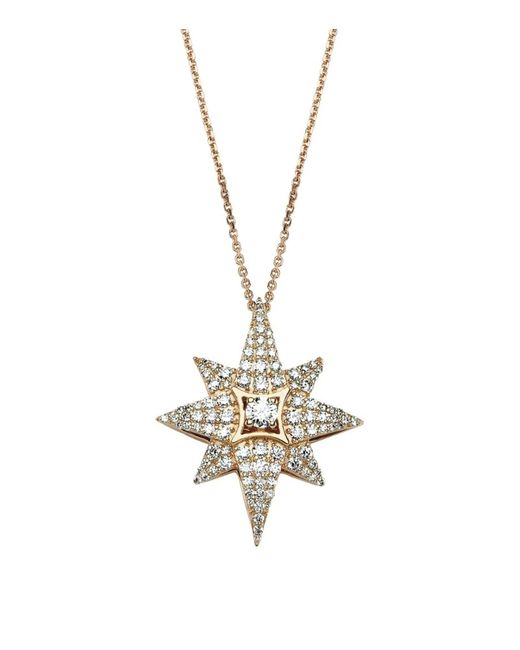 Bee Goddess Rose Gold and Diamond Venus Star Necklace
