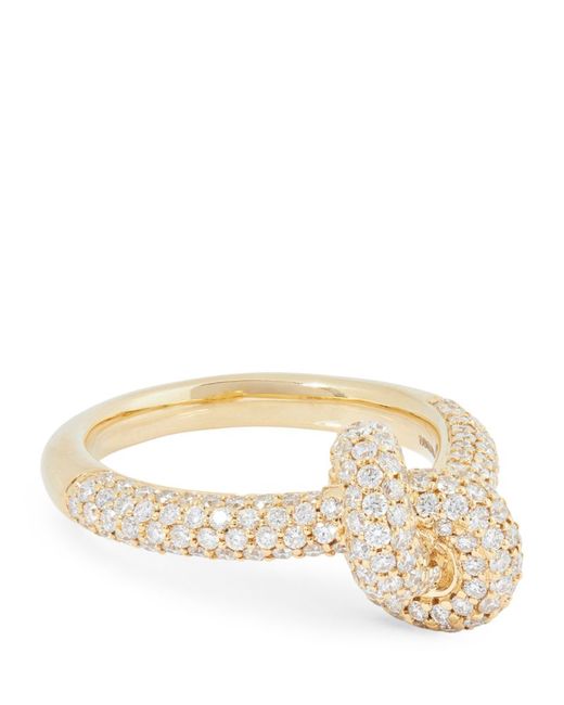 Engelbert Yellow and Diamond Absolutely Tight Knot Ring