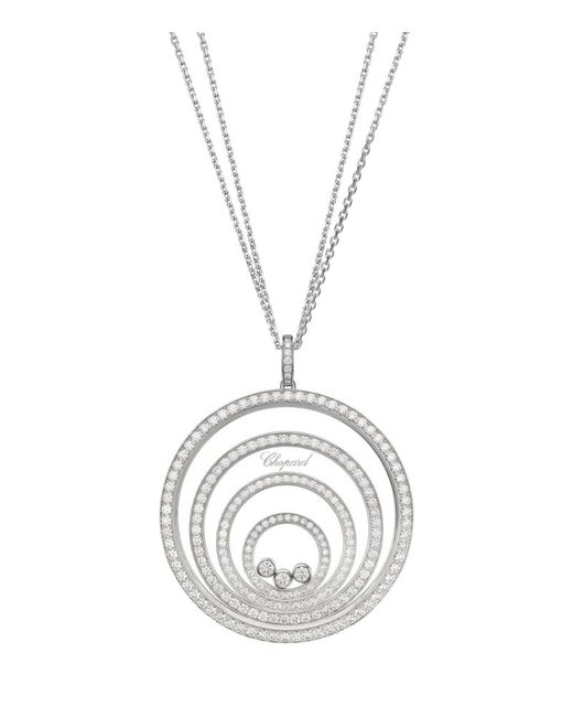 Chopard White and Diamond Happy Spirit Pendant Necklace