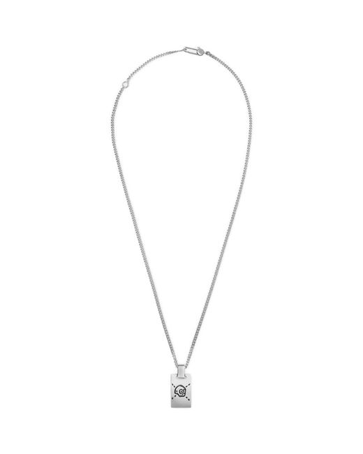 Gucci Sterling Ghost Pendant Necklace