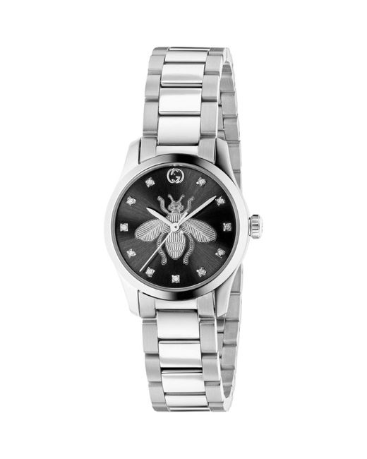 Gucci Stainless Steel and Diamond G-Timeless Iconic Watch 27mm