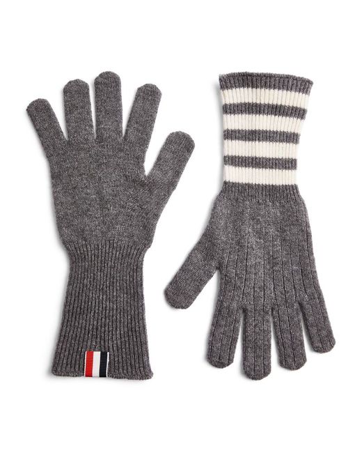 Thom Browne 4-Bar Gloves