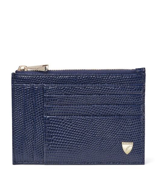 Aspinal of London Embossed Zip-Up Card Holder