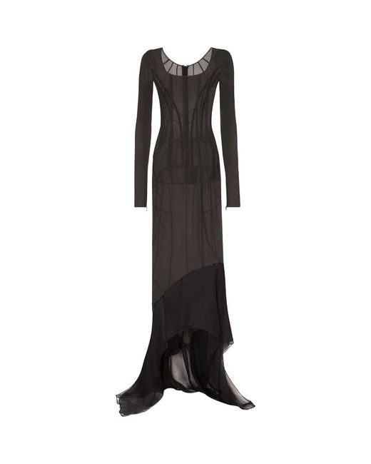 Dolce & Gabbana KIM Silk Semi-Sheer Maxi Dress