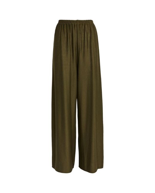 eskandar Cashmere-Silk Flared Trousers