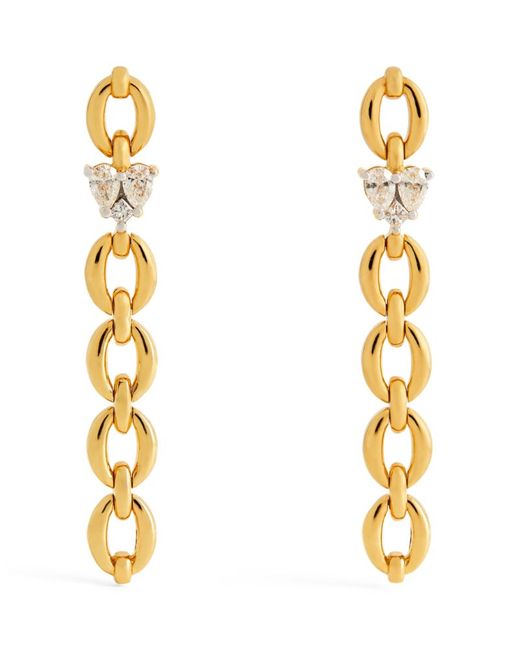 Nadine Aysoy Yellow and Diamond Catena Earrings