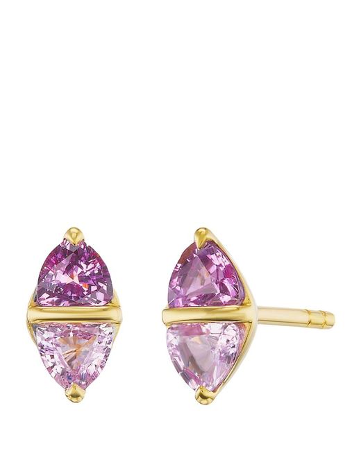 Emily P. Wheeler Yellow and Sapphire Diamond Stud Earrings